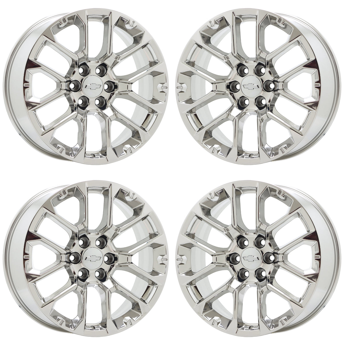 22" Chevrolet Silverado Tahoe Bright Chrome wheels Factory set 14079 EXCHANGE